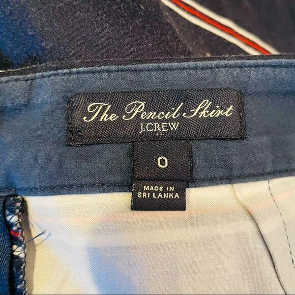 J. Crew Factory Striped The Pencil Skirt - Picture 3 of 3
